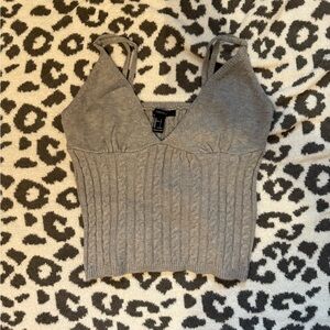 Forever 21 Gray Ribbed Camisole Sleeveless